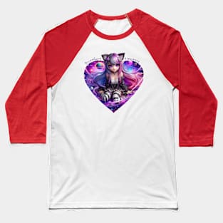 Purrfect Dreams - Cat Girl Baseball T-Shirt